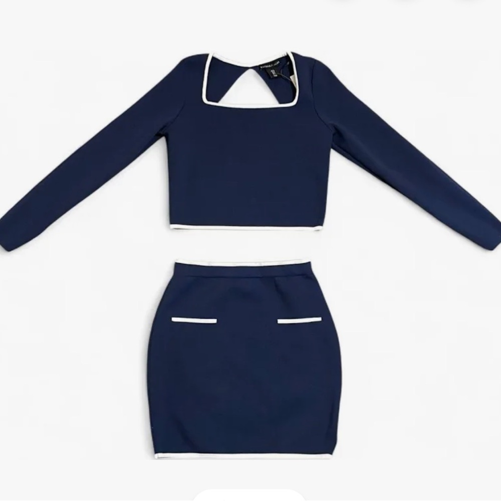 Blue Skirt Set